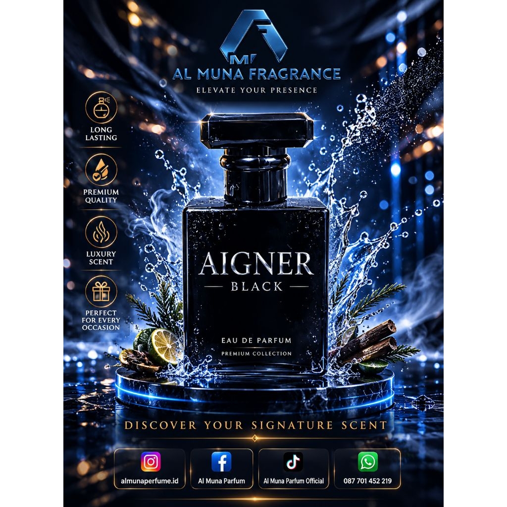 Aigner black parfum pria