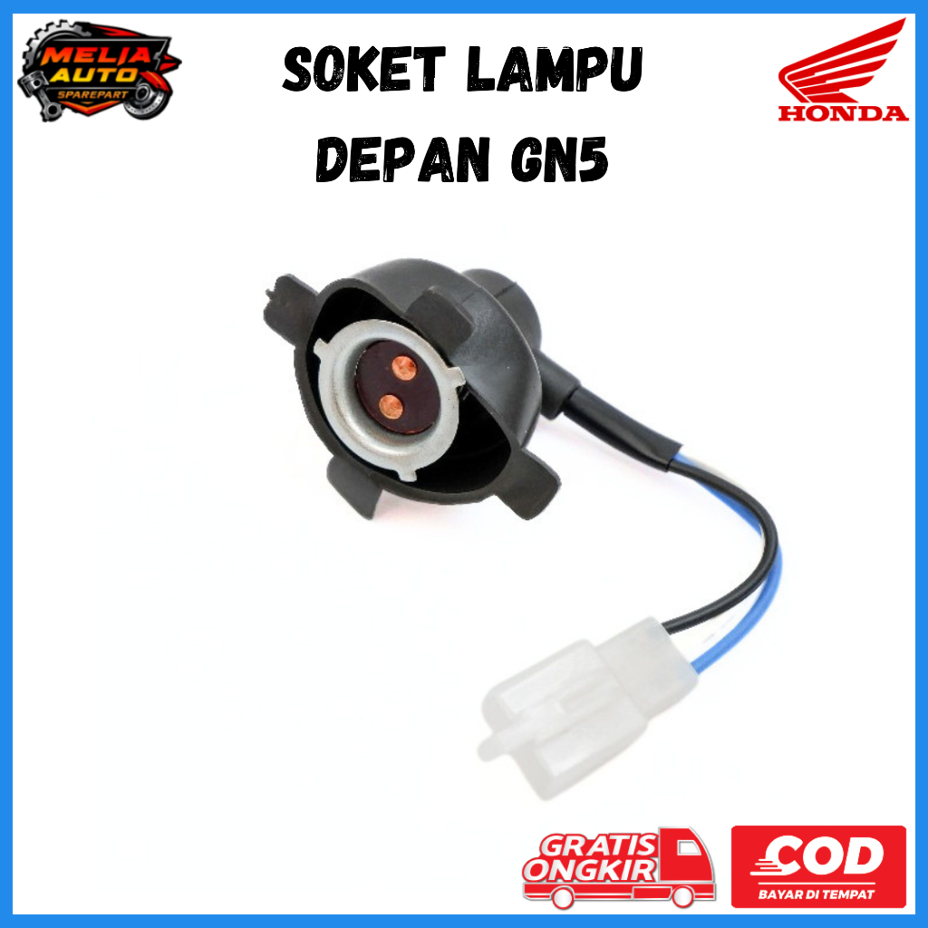 Soket Lampu Depan GN5 Pitingan Lampu Motor Honda Beat Vario Spacy Grand Revo Supra Ori Awet