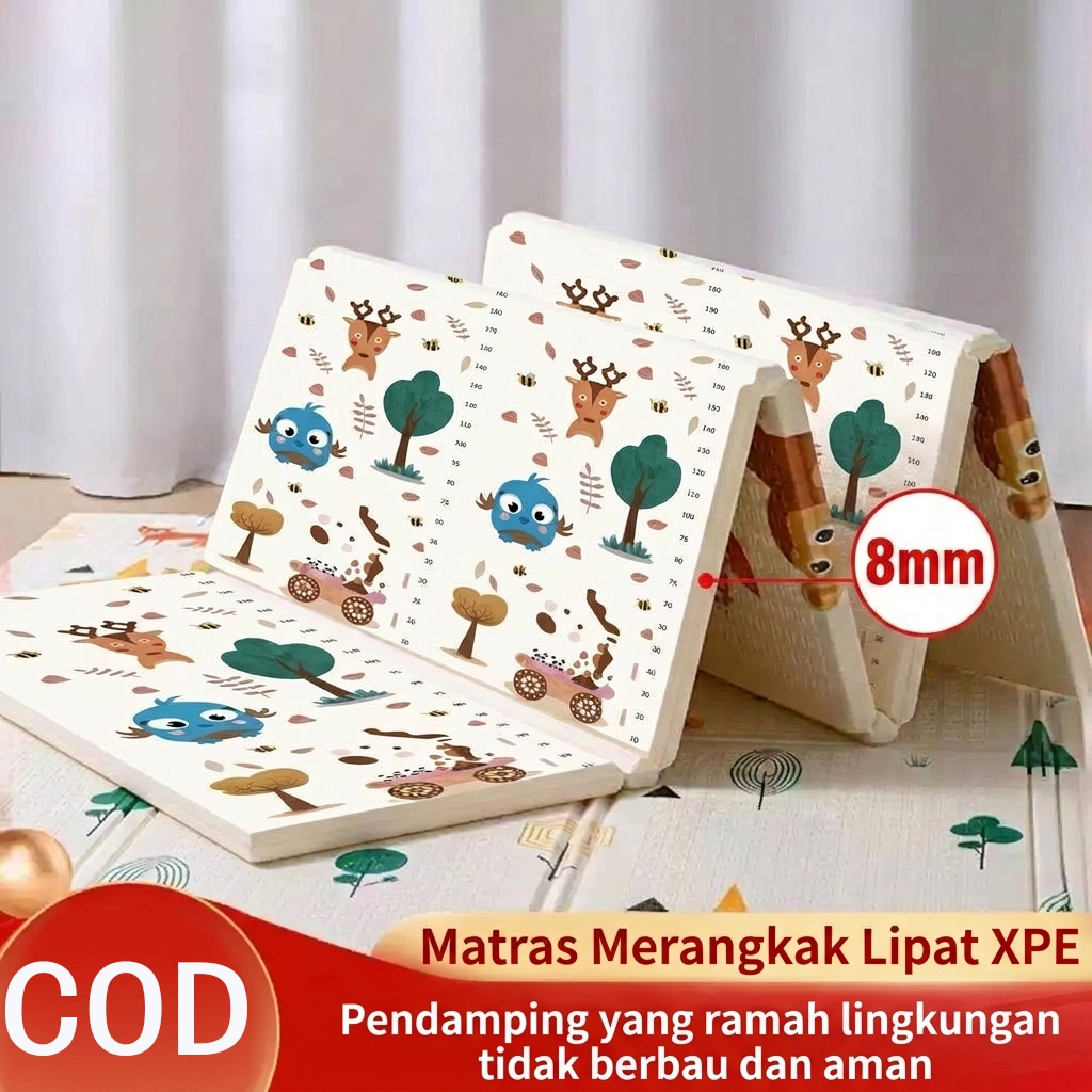 Matras/karpet bermain bayi lipat / Bantalan tempat duduk lipat XPE / Matras bermain busa lipat / 2m/