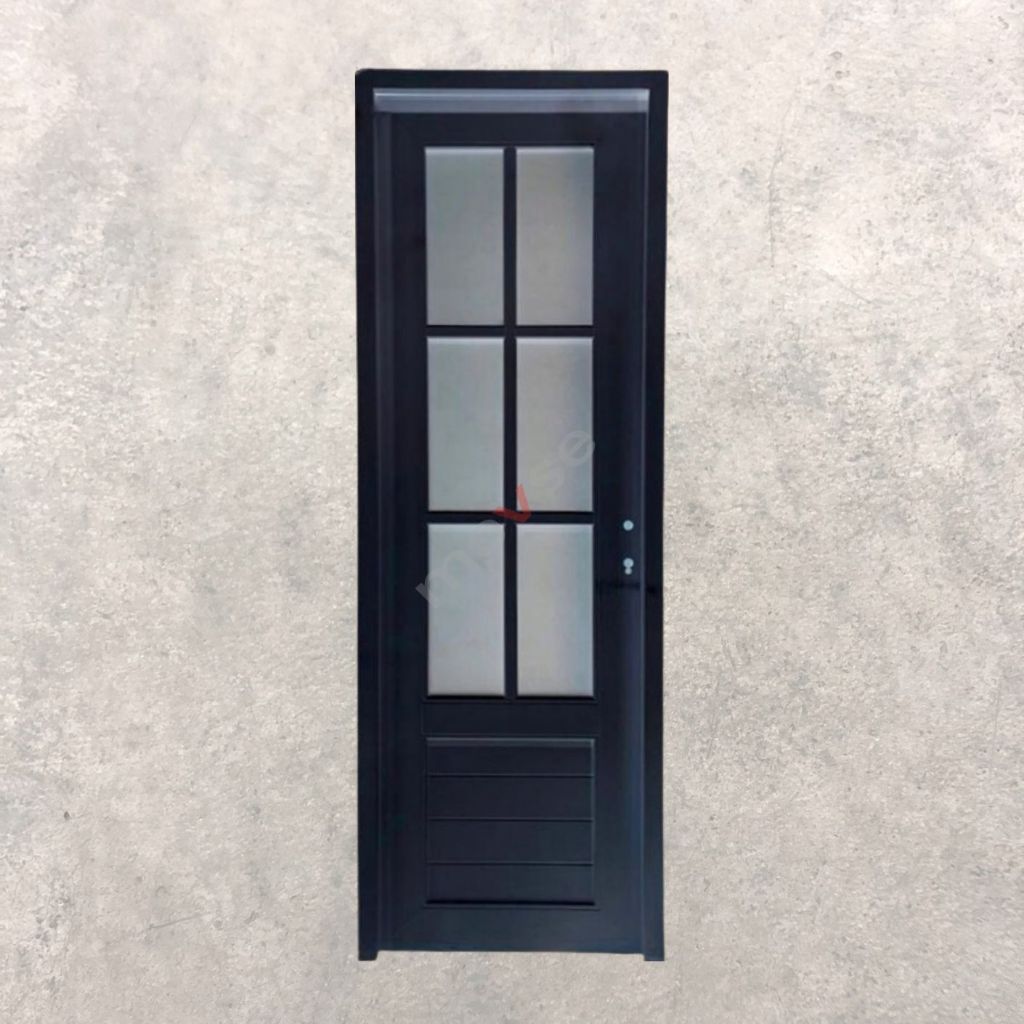 Pintu Platinum E6 - Pintu UPVC 70 x 200 cm Hitam
