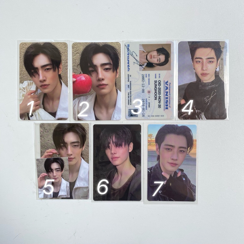 PC ENHYPEN ALBUM THE SIN VANISH OFFICIAL PHOTOCARD JAKE NIKI SUNGHOON HEESEUNG JAY SUNOO JUNGWON FUG