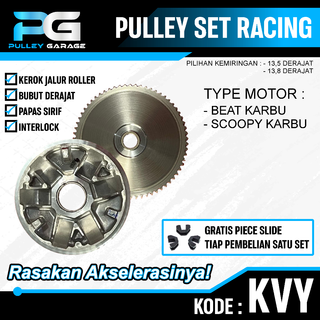 pulley rumah roller bubut beat karbu kode KVY