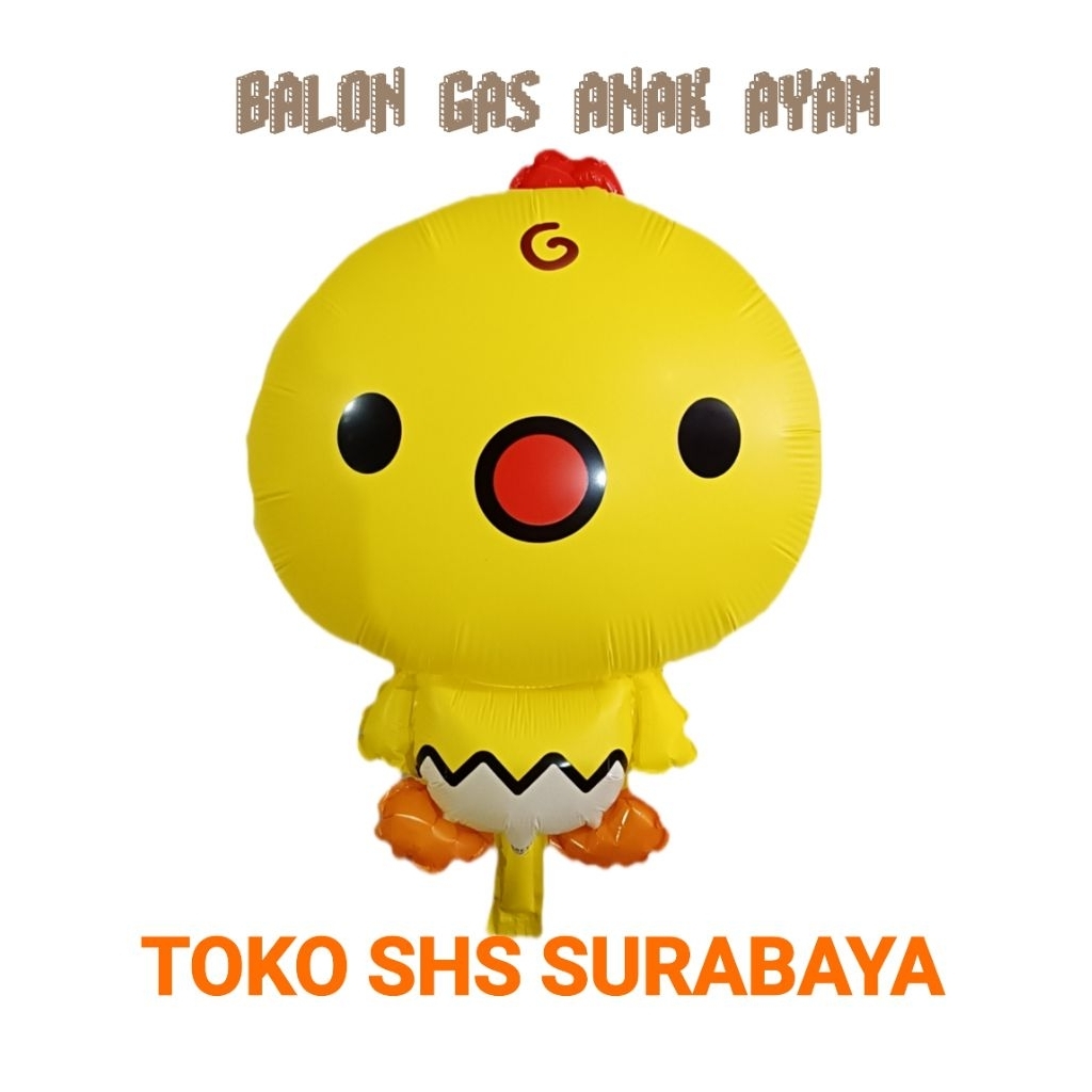 BALON GAS KARAKTER ANAK AYAM 1 PAK (50 PIECES)