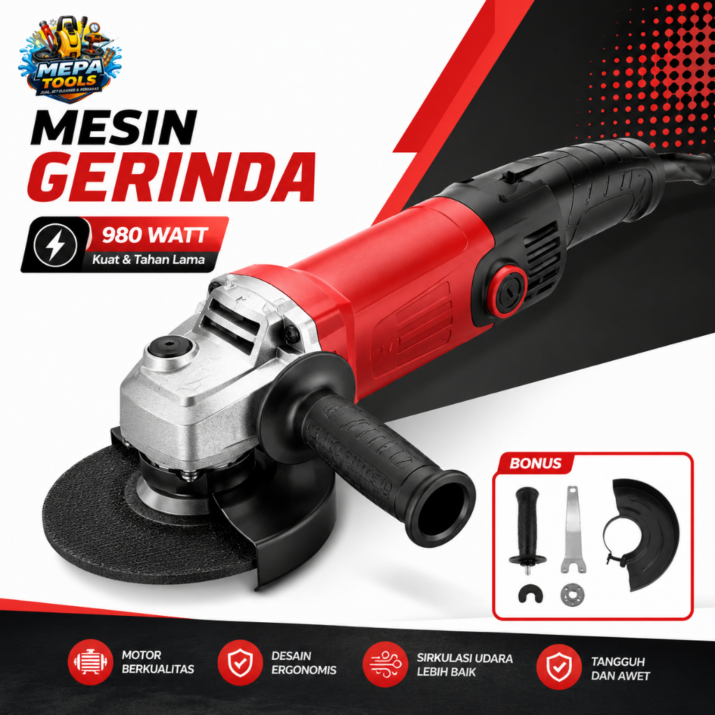 [ MEPA ] Mesin Gerinda Gergaji Angle Grinder Mesin Gerinda Tangan Listrik Penggiling Sudut Portable 