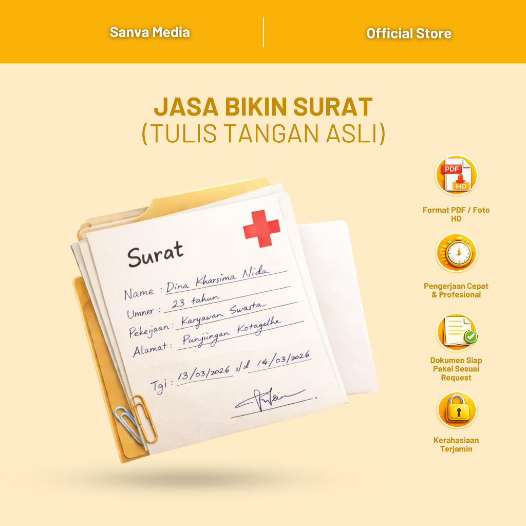 Jasa Pembuatan Surat iz1n SKS/SKD Tulis Tangan Format Foto / PDF | Hasil HD Foto/PDF & Siap Digunaka