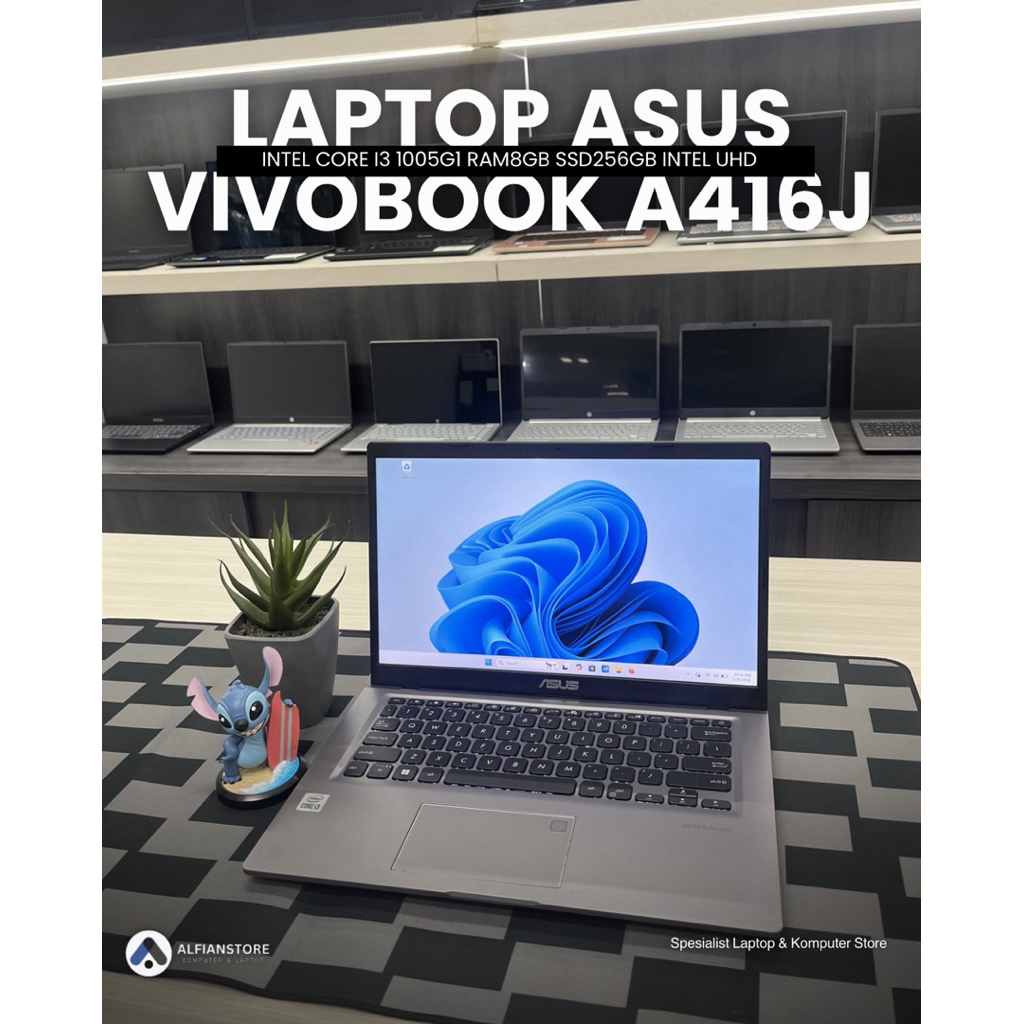 LAPTOP ASUS VIVOBOOK A416J INTEL CORE I3 1005G1 RAM8GB SSD256GB