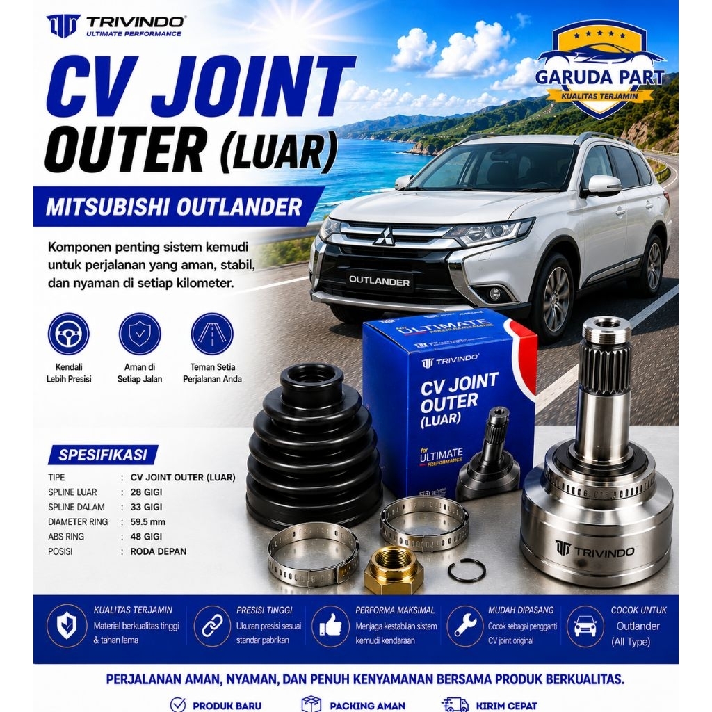 CV JOINT OUTER (LUAR) MITSUBISHI OUTLANDER