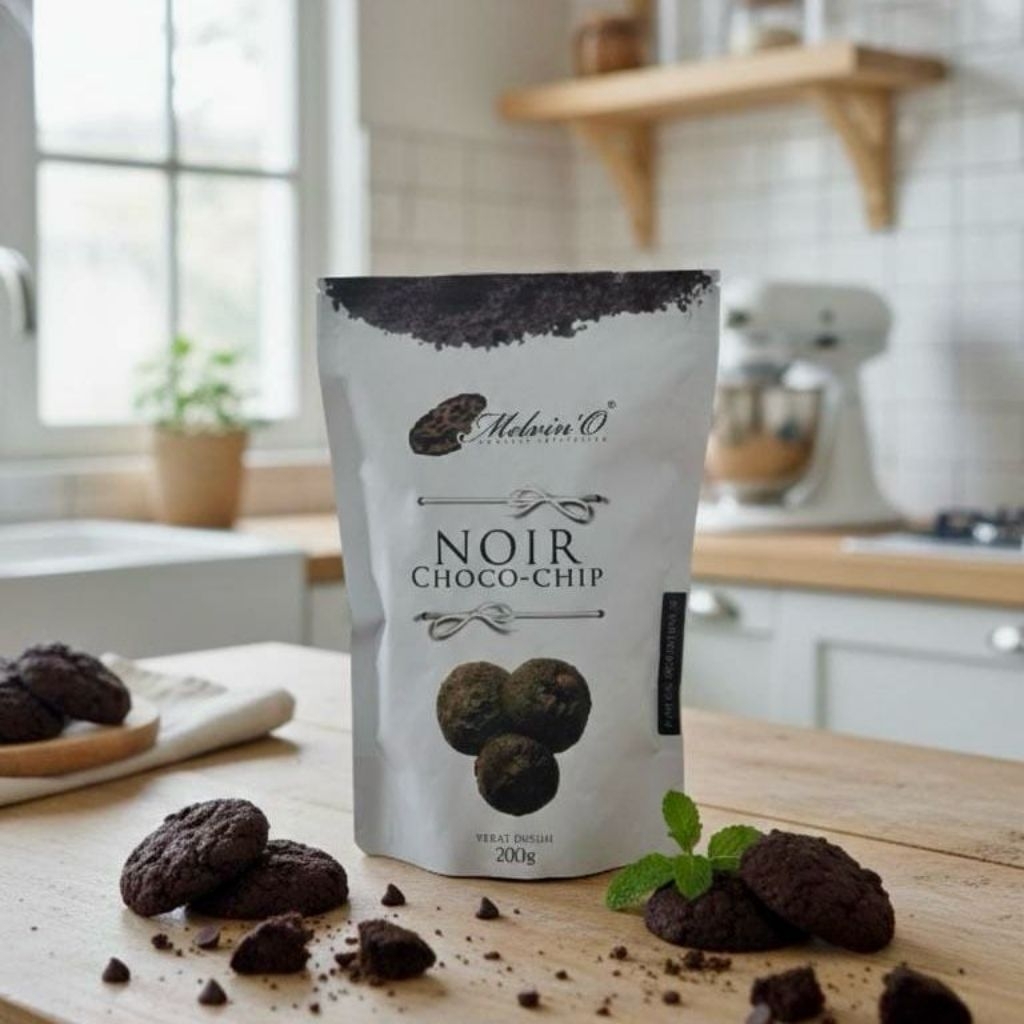 Noir Chocochip Cookies - Kue kering dark chocolate