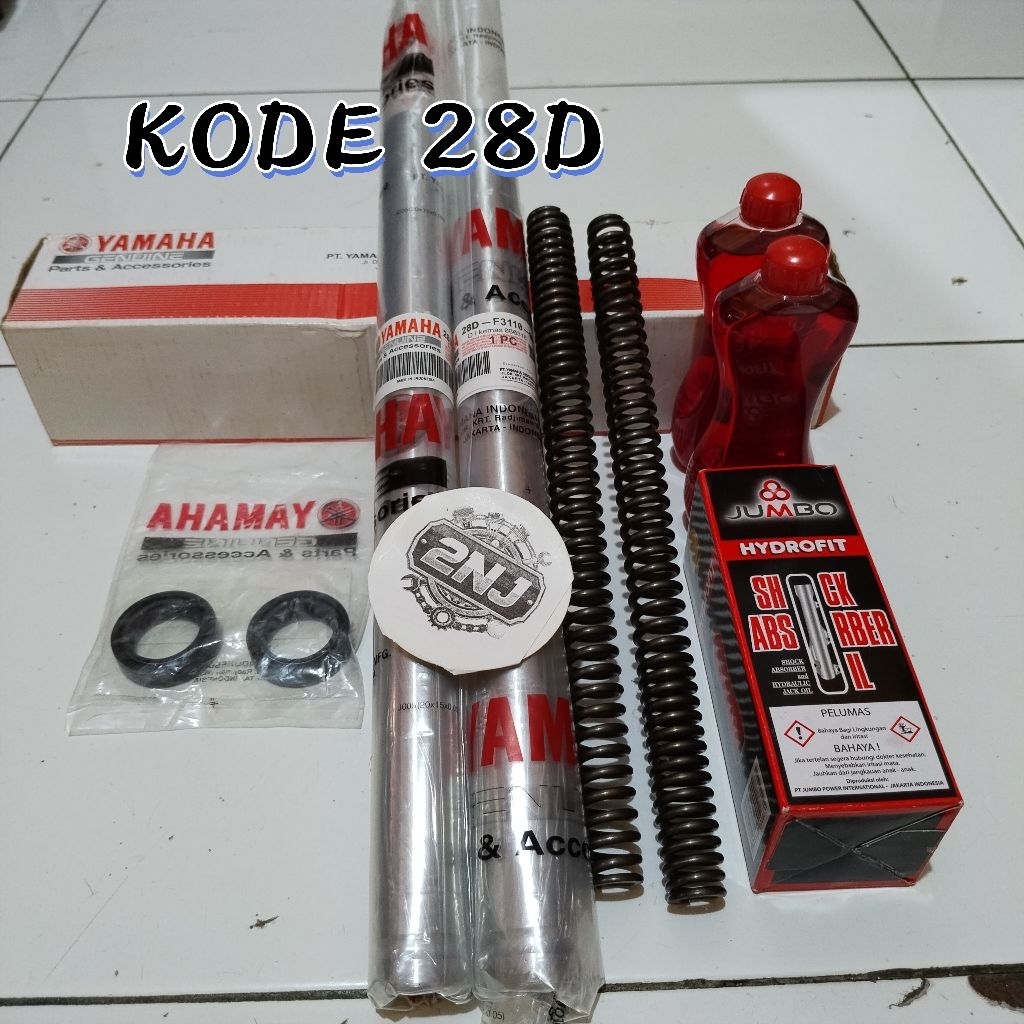 28D-Paket lengkap As Shock depan motor Fino Karburator & Fino FI(injeksi)