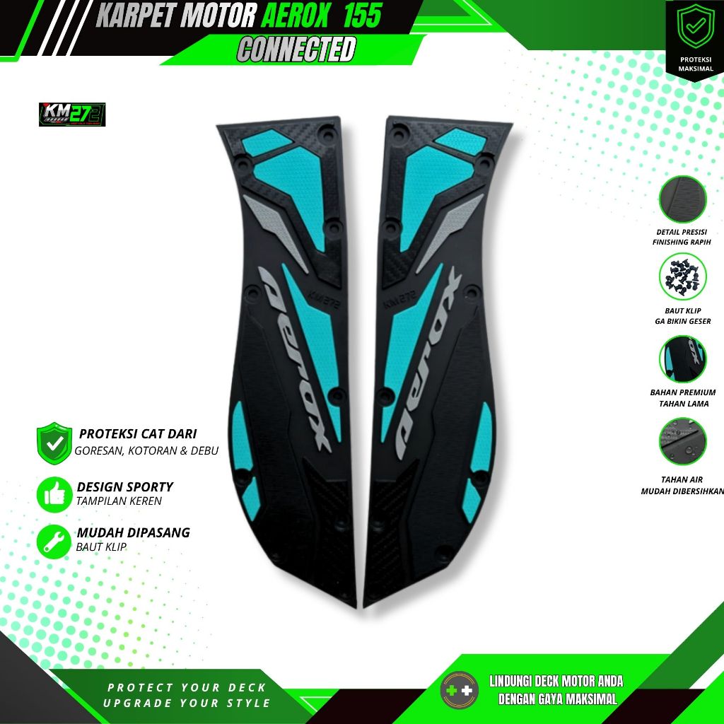 Karpet Aerox All New Connected 155 thn 2020 sd 2024 / Aksesoris Motor Aerox Connected