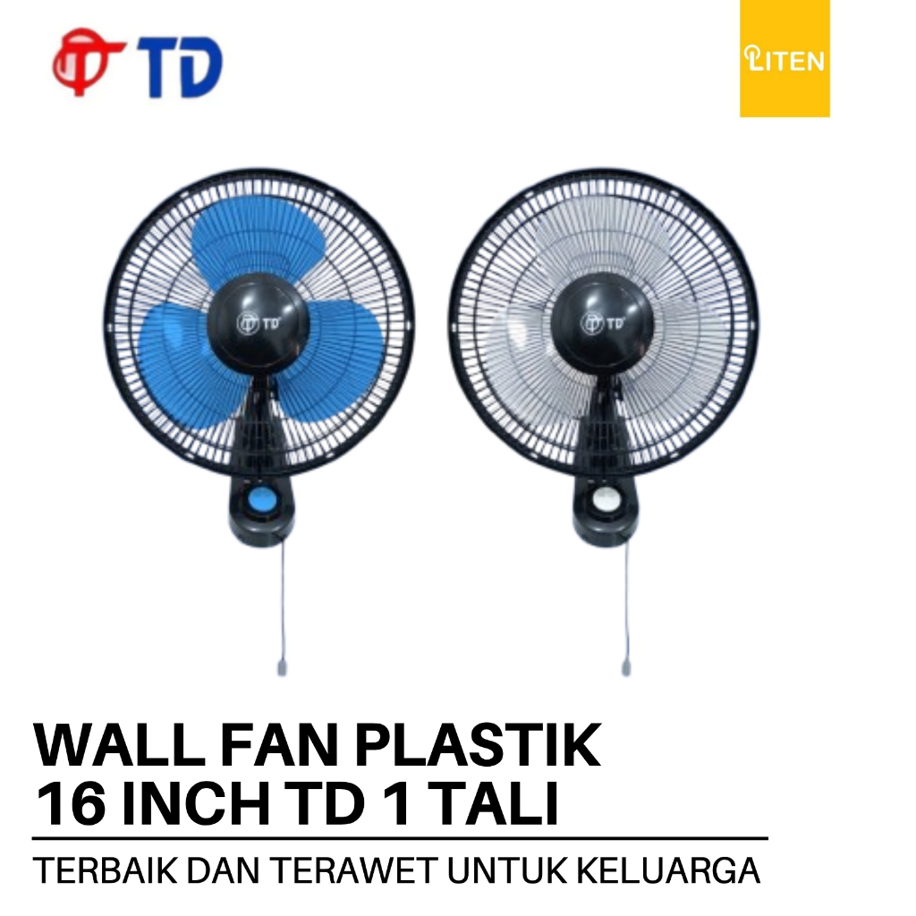 TD Kipas Angin Dinding 16 Inch Plastik Murah GARANSI 1 TAHUN / Wall Fan 16" Baling Plastik, Angin Ke