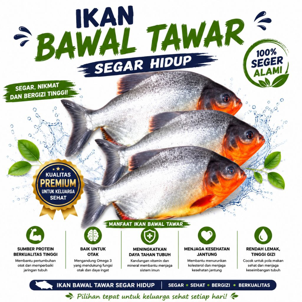 Ikan Bawal Segar Hidup Siap Masak Fresh Harian