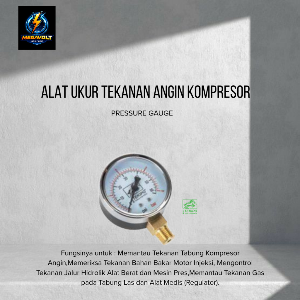Alat Ukur Tekanan Angin Kompresor TEKIPO