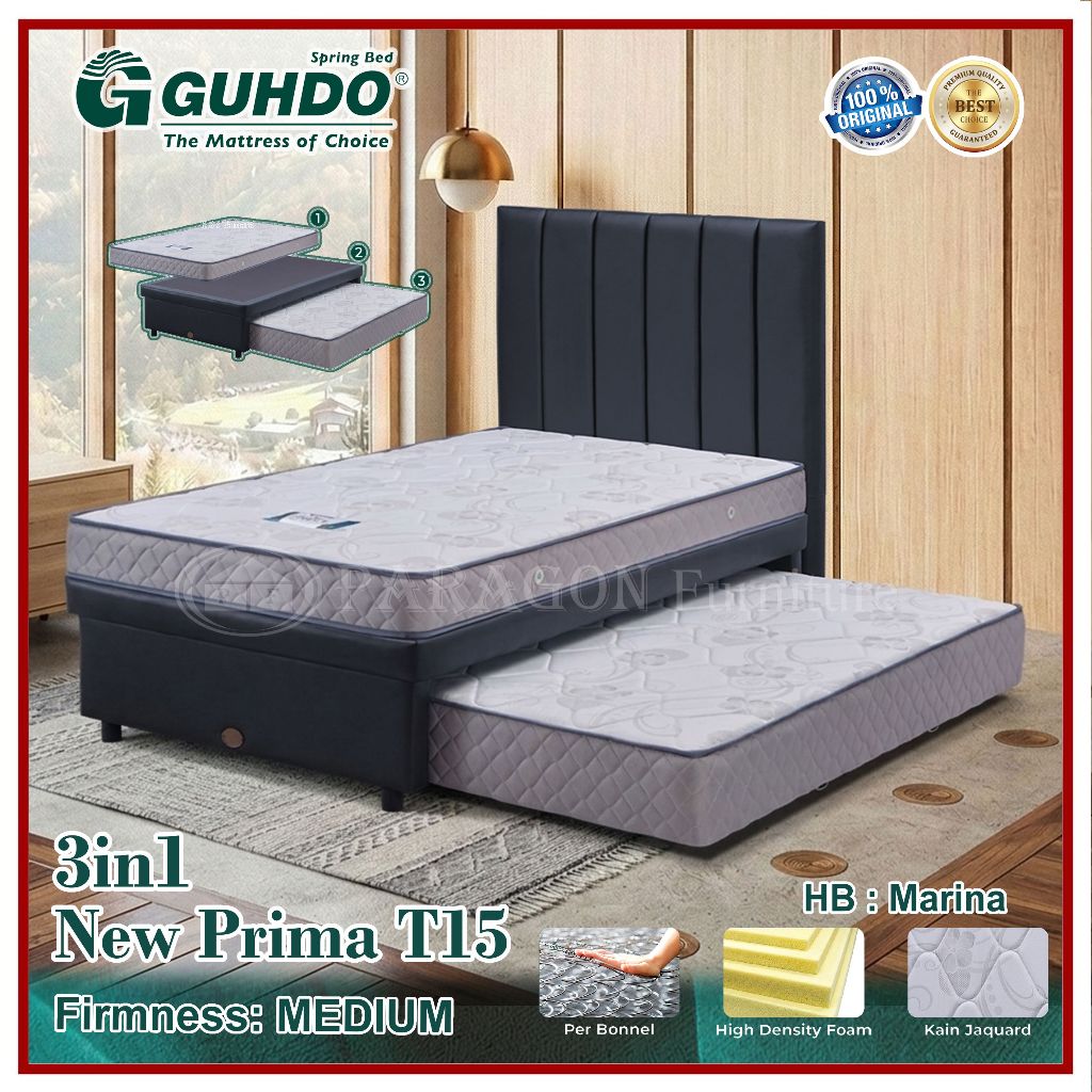 Guhdo Spring bed Ranjang Tengah, Sorong 3in1 New Prima, HB Marina, Tamara 090 100 120 140 160 180 x 