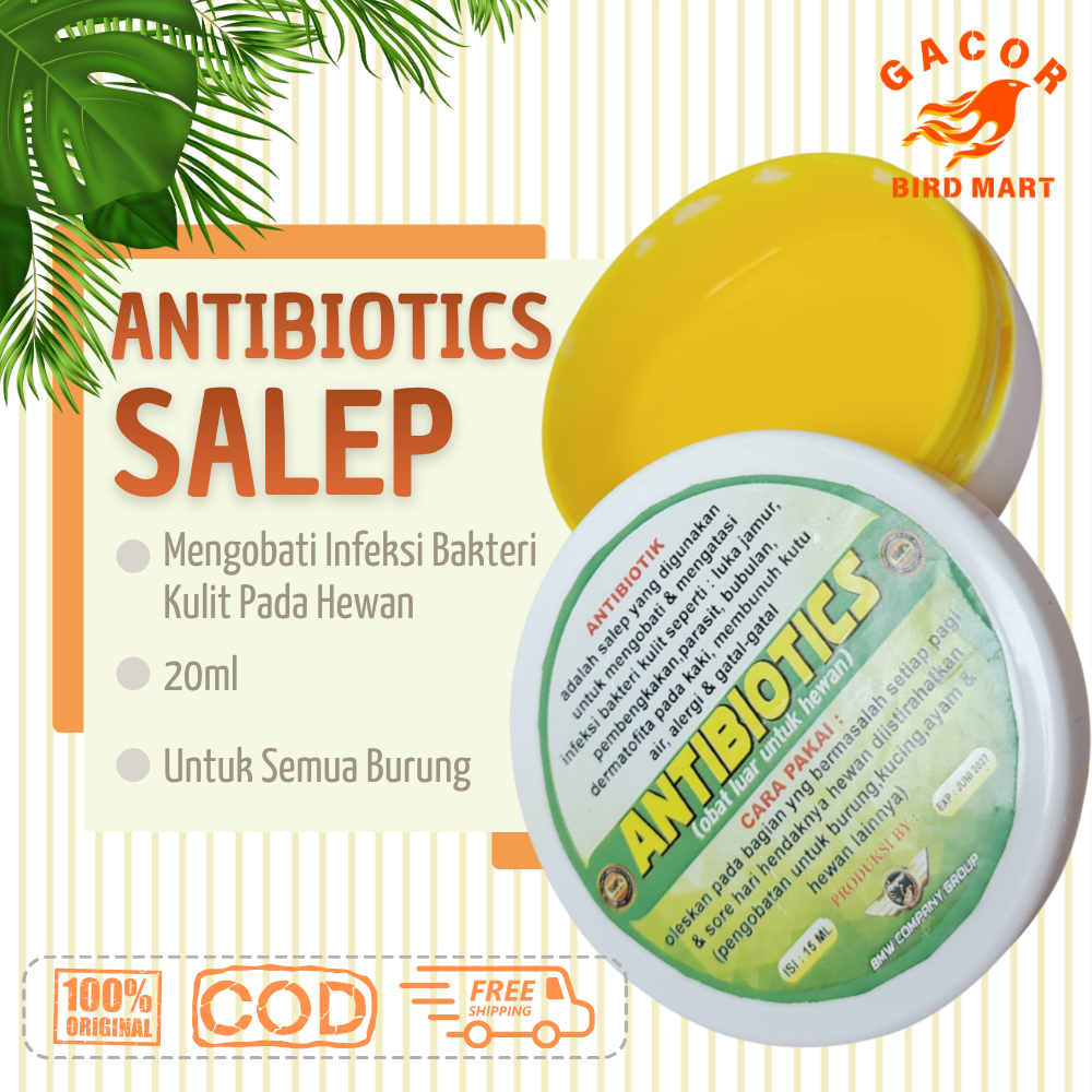 Antibiotik Salep Hewan 15ml Obat Jamur Kucing Burung Ayam Luka Gatal Kutu Air Kulit Hewan