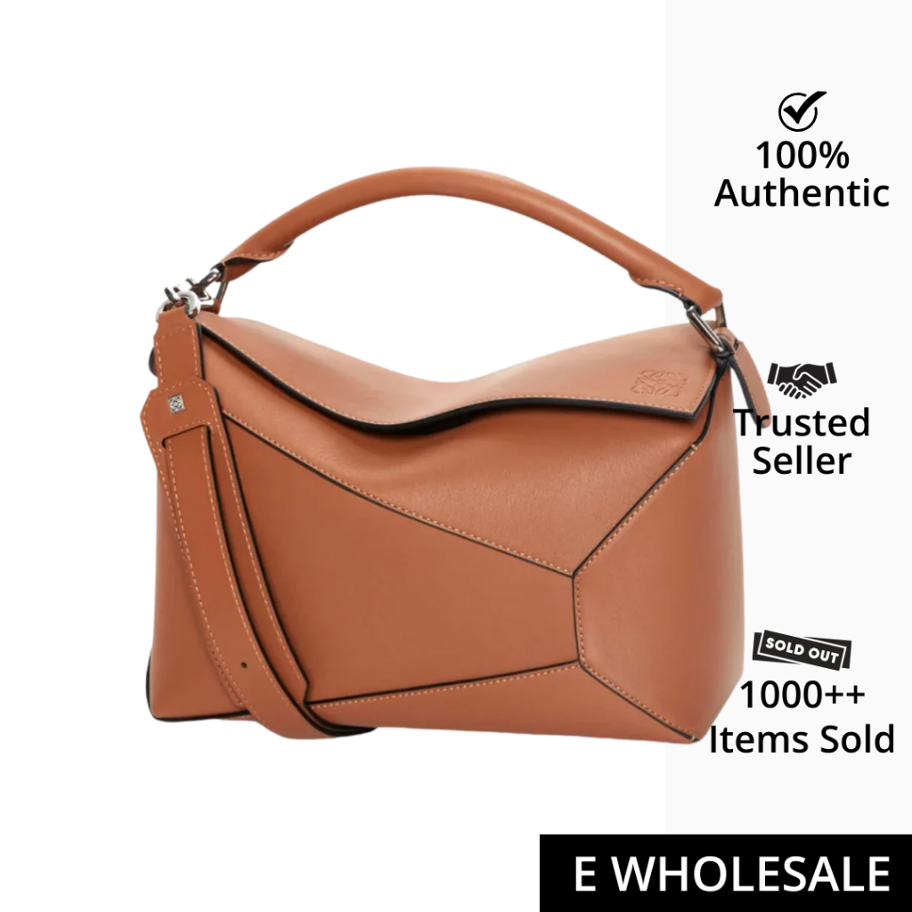Loewe Medium Puzzle Edge Bag In Classic Calfskin Tan