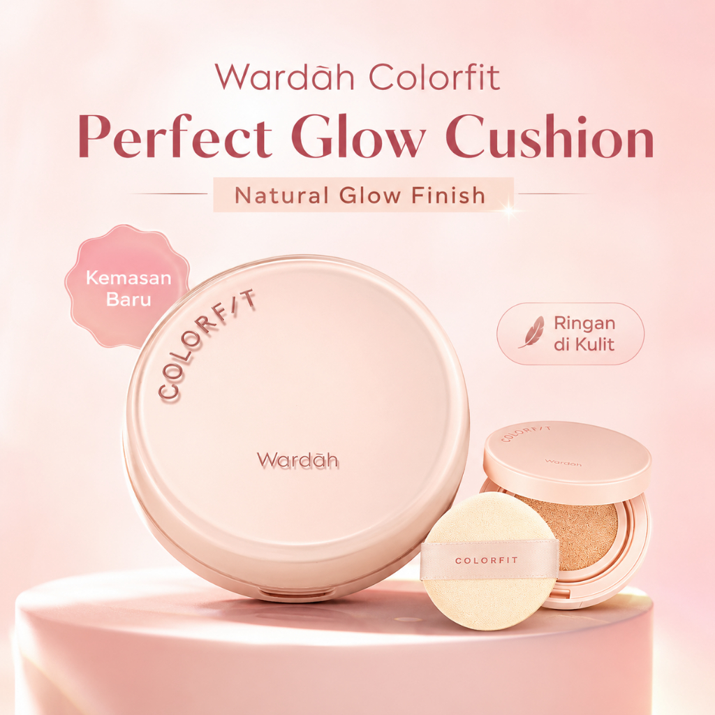 New Shade Wardah Colorfit Perfect Glow Cushion SPF 40 PA Wardah Original