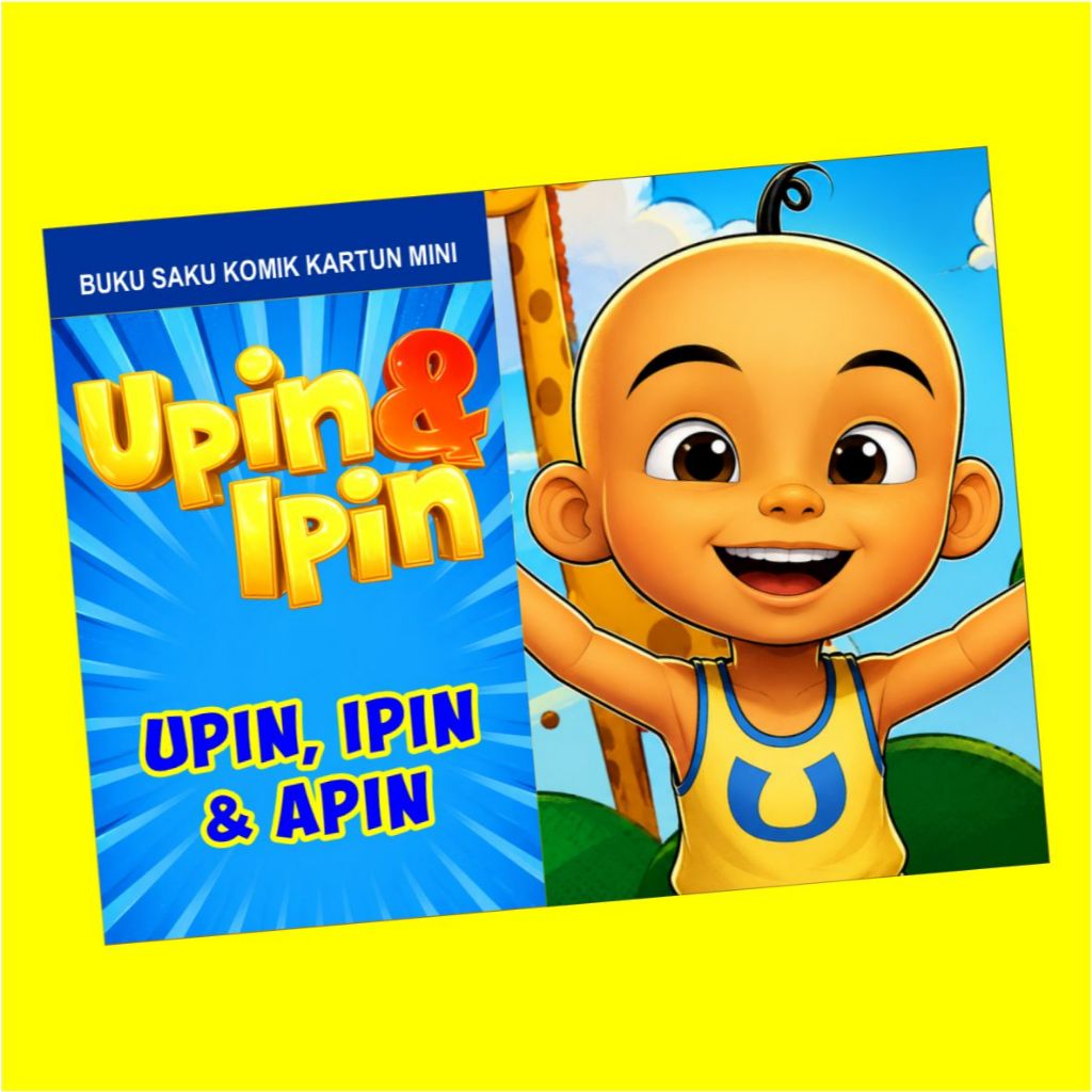 Buku komik berwarna UPIN IPIN - Bermain Kelereng - edisi  bahasa Indonesia