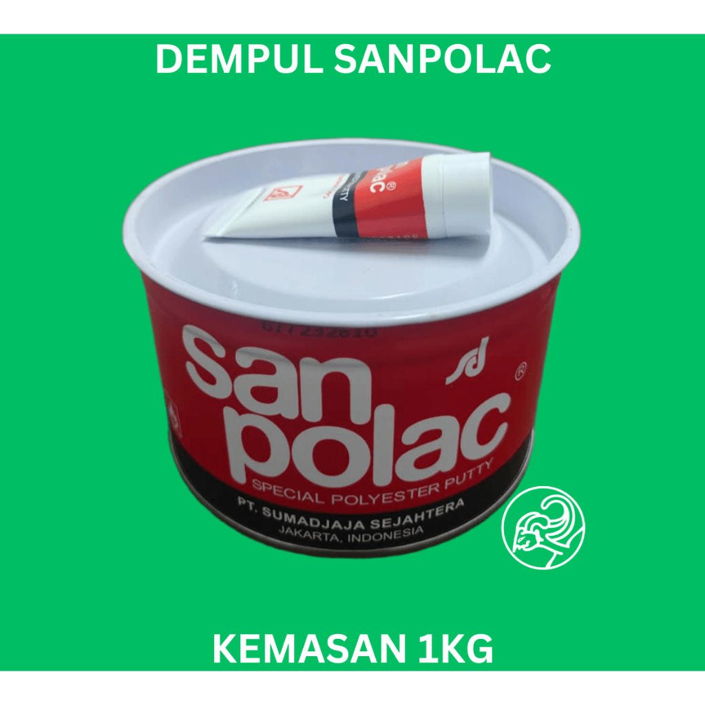 SANPOLAC Dempul mobil motor Dempul Serbaguna 1000gr Sanpolac 1kg Dempul Sanpolac 1 KG