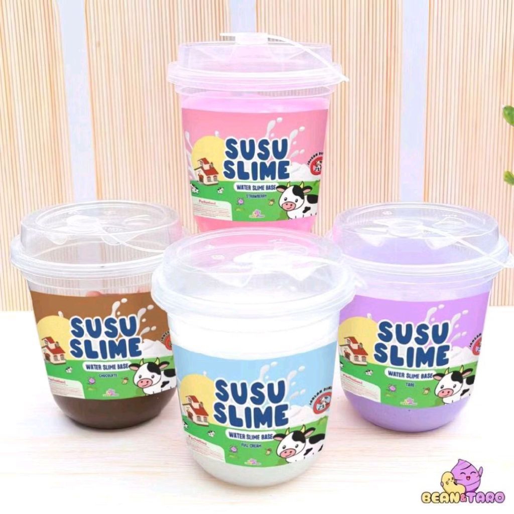 Water Slime Susu Bintaro - 350ml, Tekstur Bening, Aroma Susu
