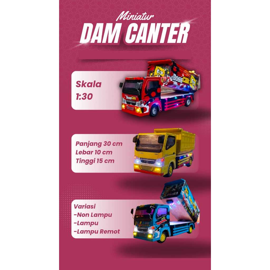 Miniatur Dam Truk Mainan Edukasi Anak Truk Dam Truk Pasir Dam Pasir Dam Hino Dam Fuso Dam Giga