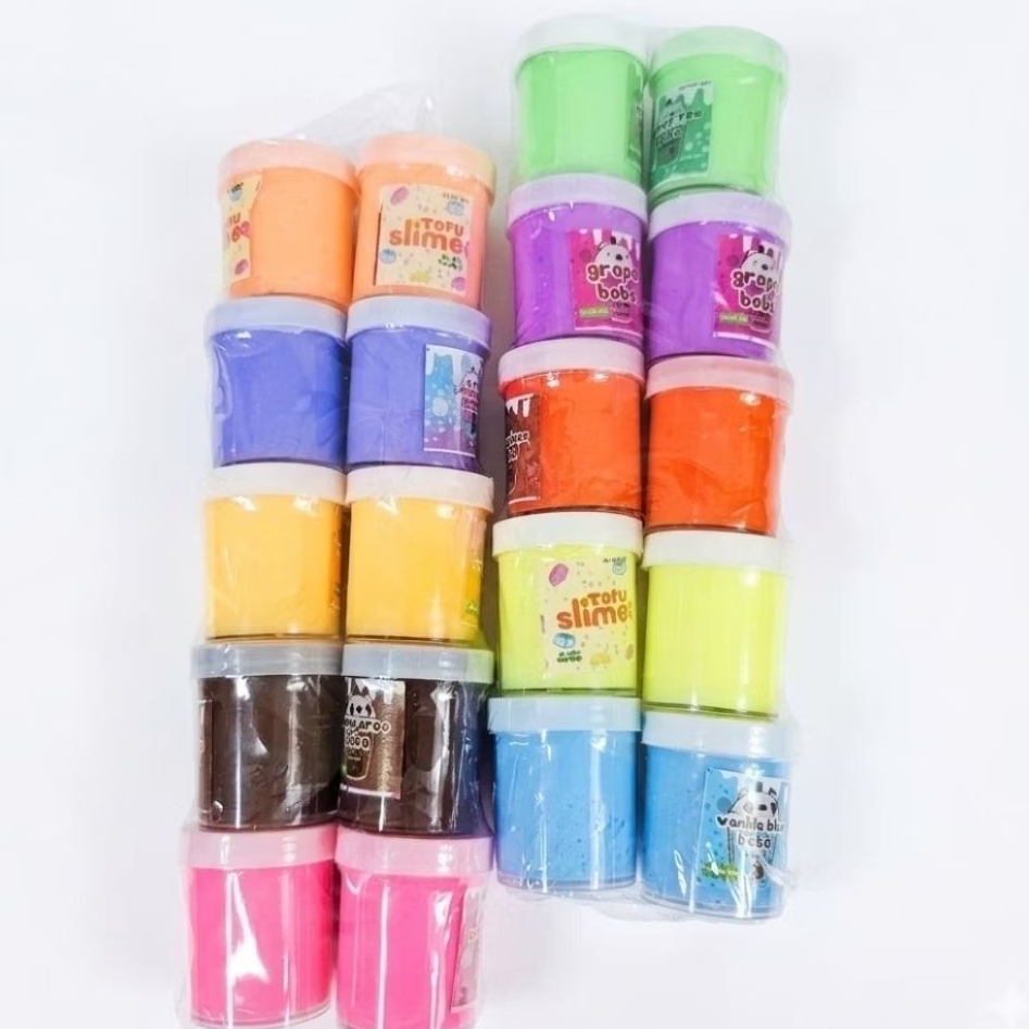 20 pcs slime tofu boba 20cc / mainan slem anak murah