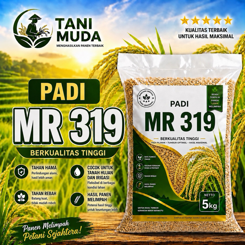 padi galur unggul MR 319 kemasan 5kg