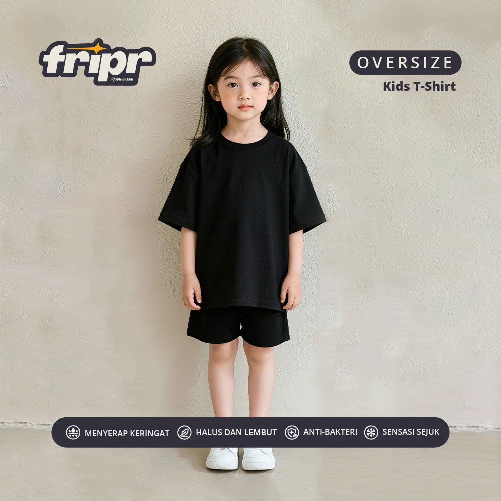 Fripr.kids Oversize T-shirt Bamboo & Tencel Premium (Black)