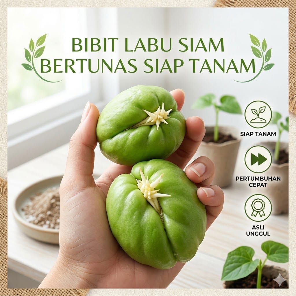 bibit labu Siam siap tanam (labu Siam bertunas)