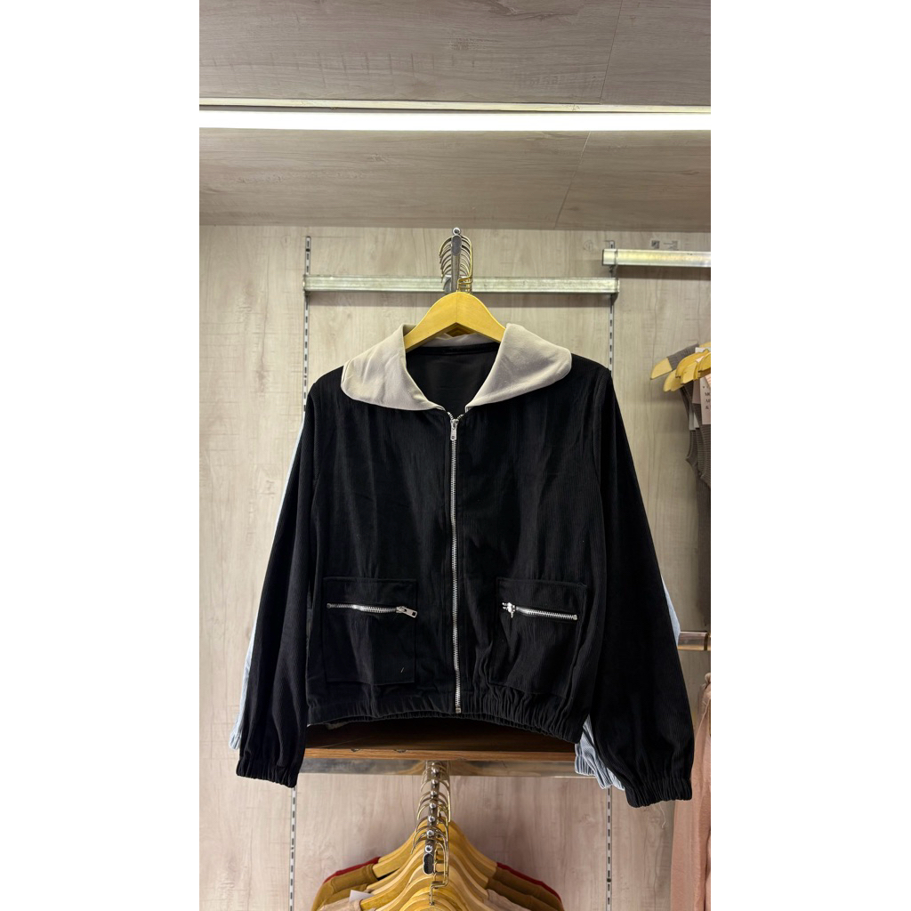 27804 KEMEJA CROP KODORAI WANITA