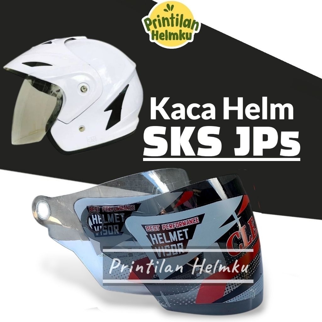 Kaca Helm SKS JP5 Visor Helm Sks Jp5 Hitam Bening Anti Pecah
