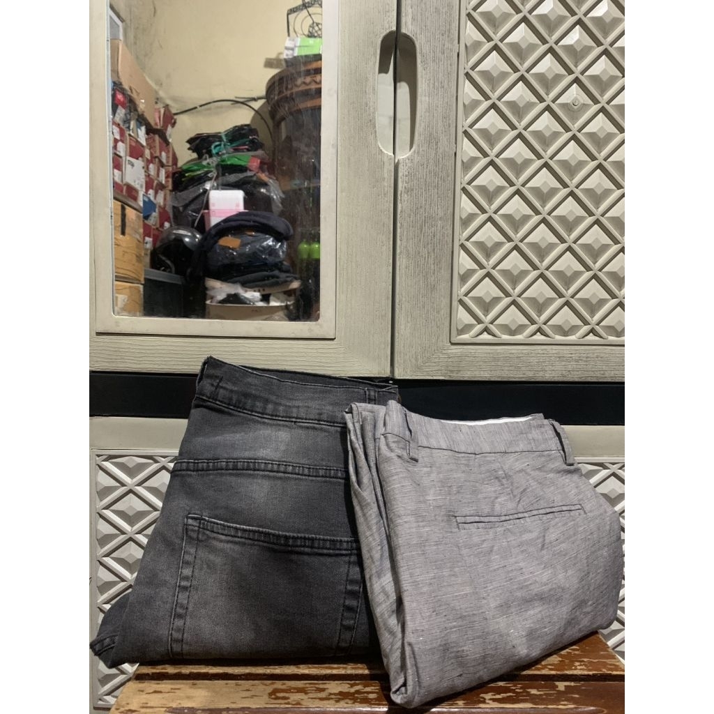 ORIGINAL TROUSERS COMFORT ZARA DENIM JEANS RIPPED SLIM CELANA PANJANG BIKER SKINNY STRETCH