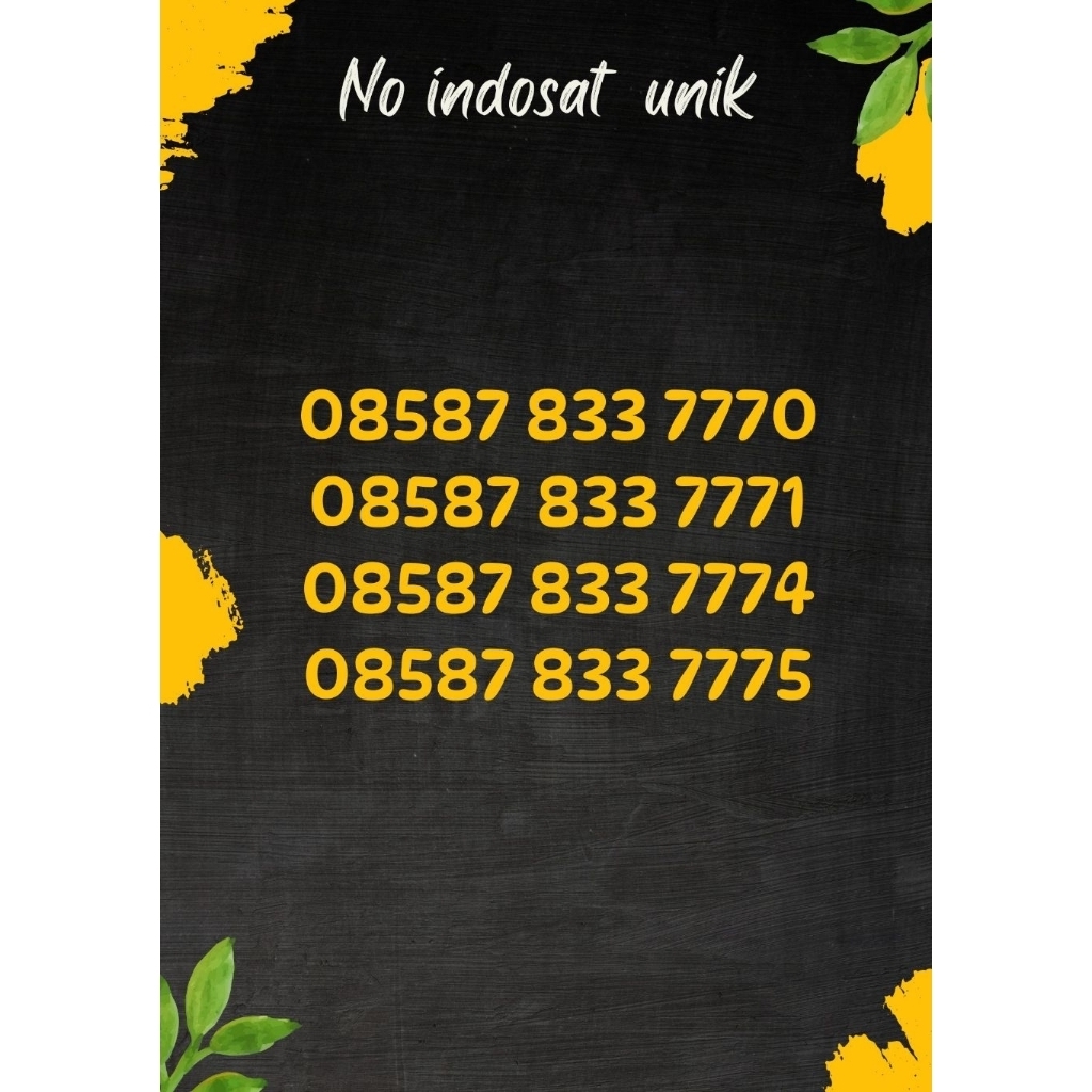 NO CANTIK INDOSAT EDISI KHUSUS