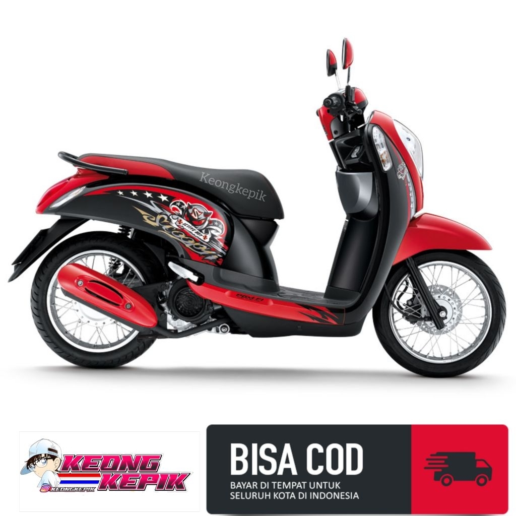 Striping Stiker Lis Variasi Thailand Motor Honda  Scoopy Str