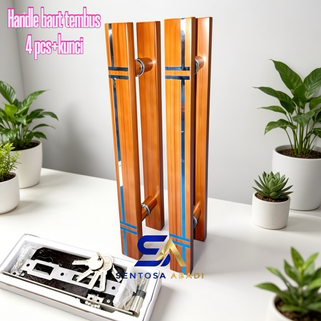handle pintu rumah baut tembus 4pcs set kunci gagang pintu rumah