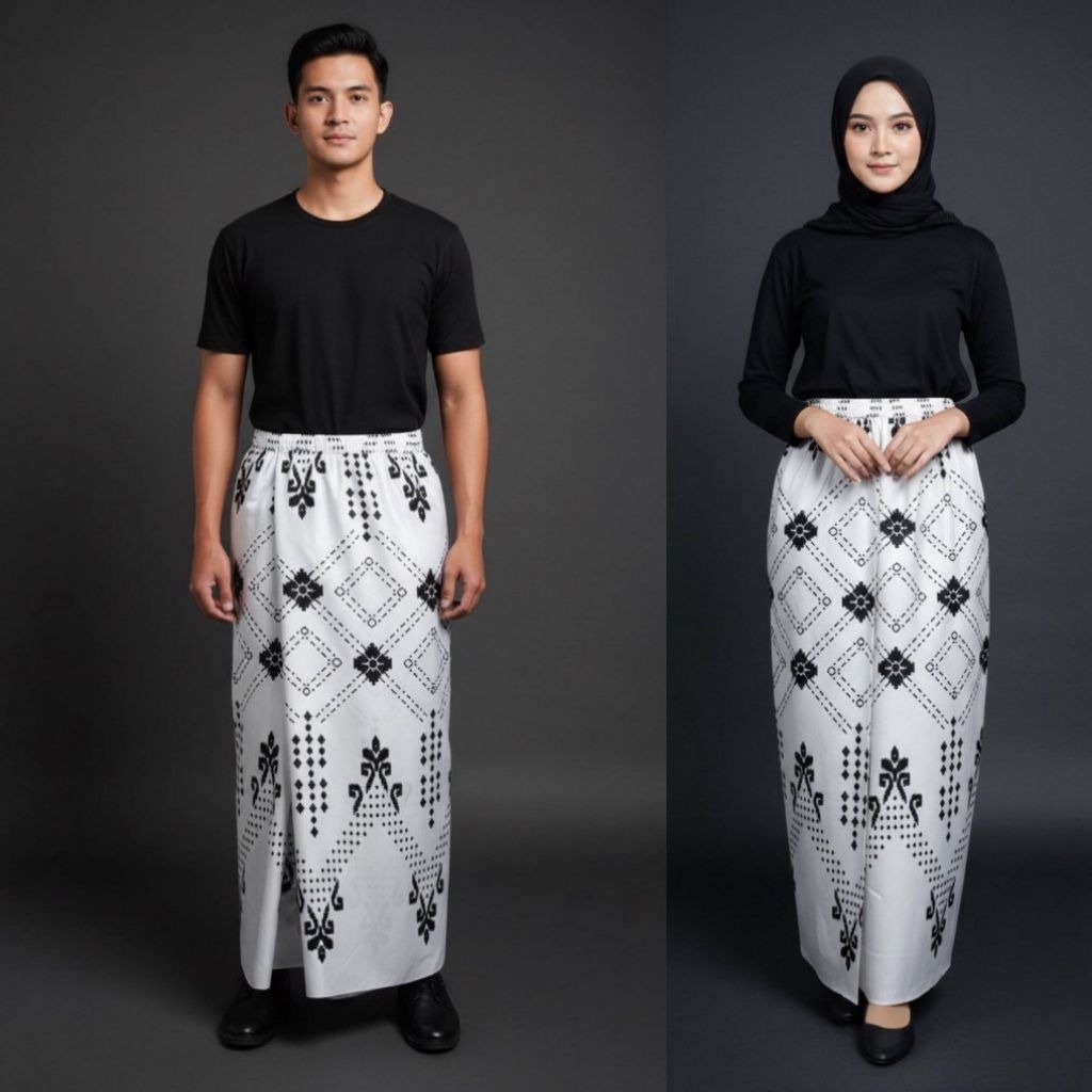 Sarung Instan Pria Dewasa - Sarung Rok Karet Pinggang Elastis Praktis Nyaman Adem Sarung Model Rok