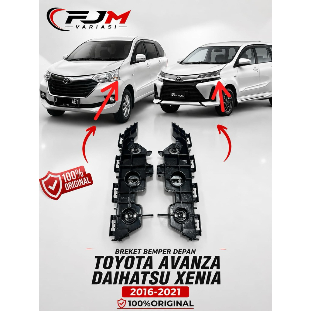 BREKET BRACKET DUDUKAN PENYAMBUNG BEMPER BUMPER DEPAN SEMUA MOBIL TOYOTA AVANZA E G VELOZ DAIHATSU X