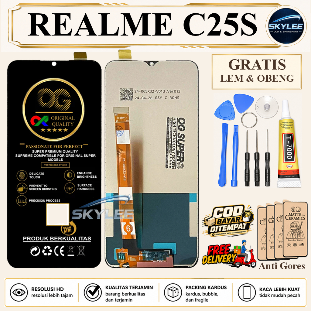 LCD REALME C25S Touchscreen Fullset OEM OG