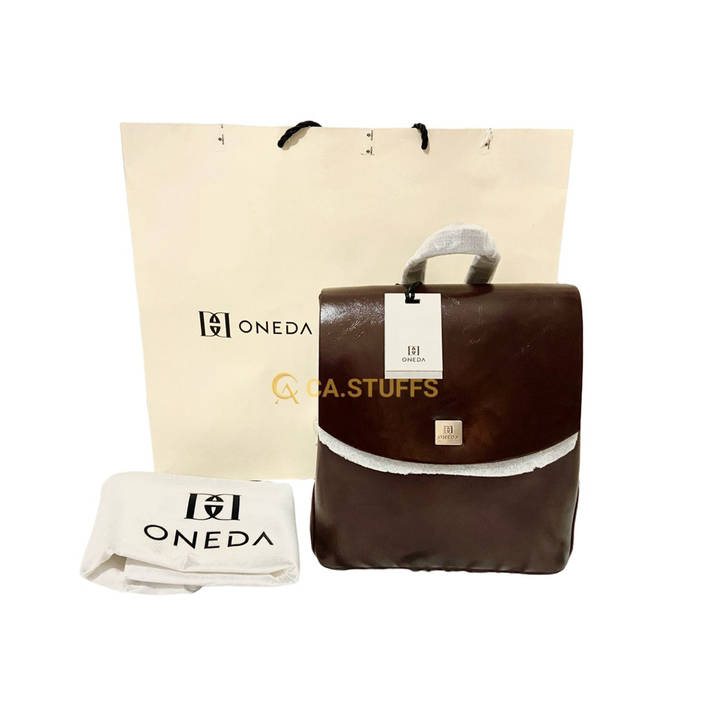 Oneda Tas Ransel Lokal Brand Wanita Shelly Woman Backpack Choco Maroon