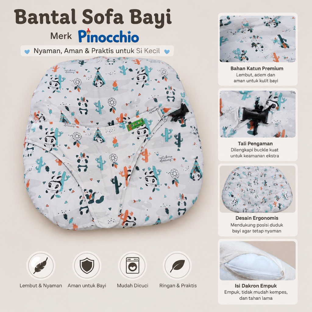 [SAL’S BABY STUFF] Bantal Sofa Bayi Pinocchio