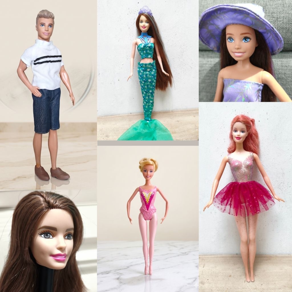 Boneka barbie matel ken balet skipper kepala dll preloved