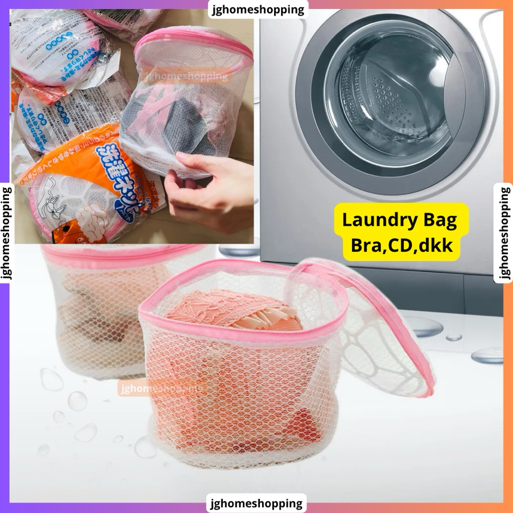 Laundry Bag Bra Bulat / Keranjang Laundry Bag Bra / Kantong Cuci Bra di Mesin cuci