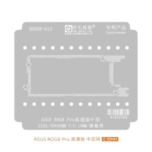 Cetakan IC + Mold AMAOE ROG8-0.10MM