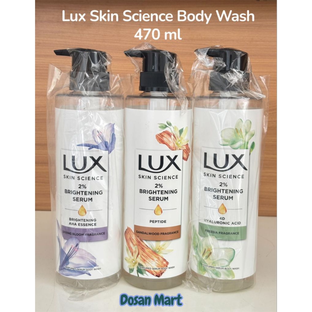 Lux Skin Science Body Wash || Lux Sabun Cair || Kemasan Botol 470 g