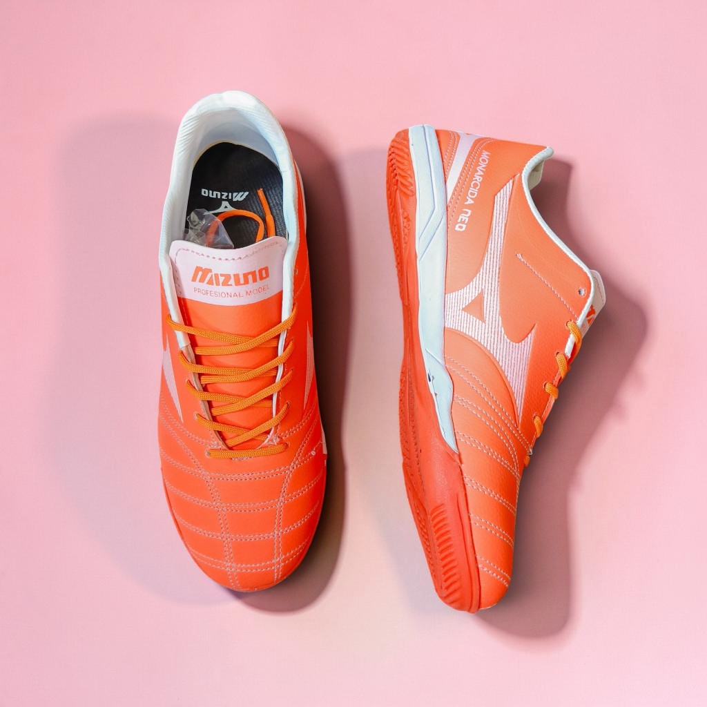 Sepatu Futsal Mizuno Monarcida Neo Orange White