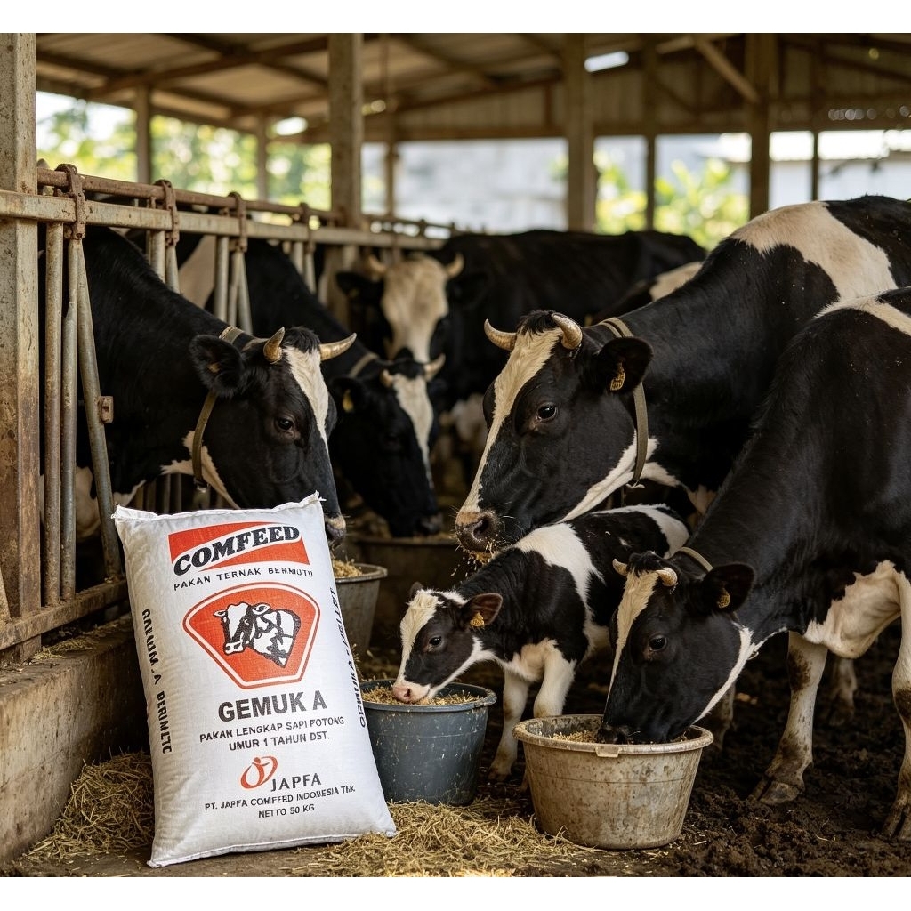 GEMUK A SAPI Konsentrat PELLET LENGKAP Pakan sapi kambing