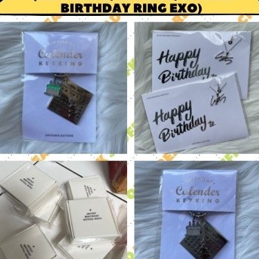 [stuffkpop.id] [READY STOCK] BIRTHDAY NECKLACE AND BIRTHDAY KEYRING EXO MEMBER (XIUMIN,SUHO,LAY,BAEK
