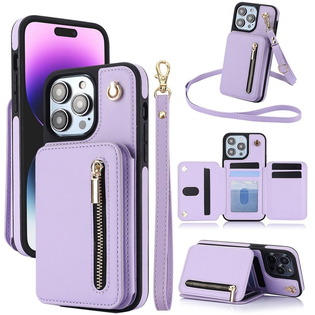 Case iPhone tali selempang terdapat slot kartu