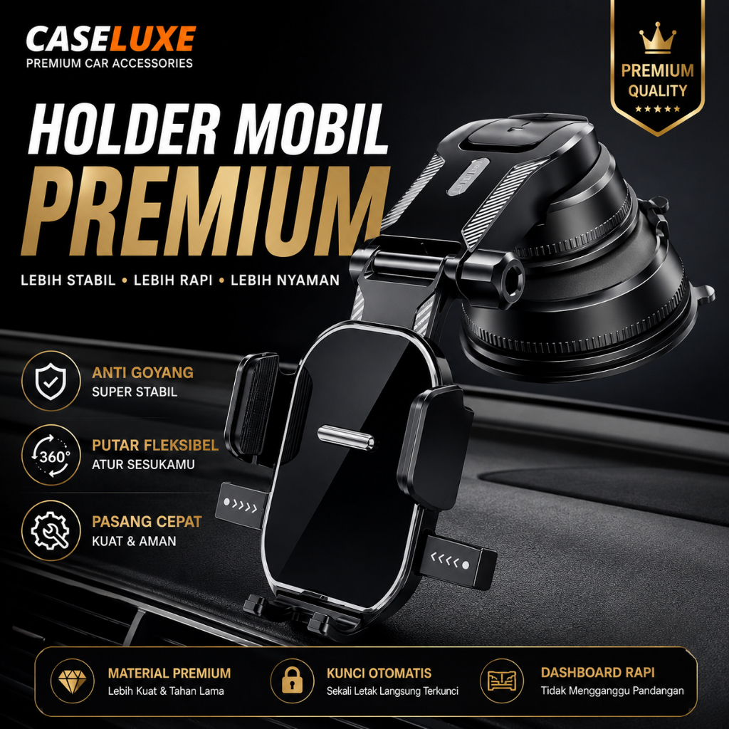Holder HP Mobil Model Leher Panjang – Dudukan Fleksibel Putar 360°