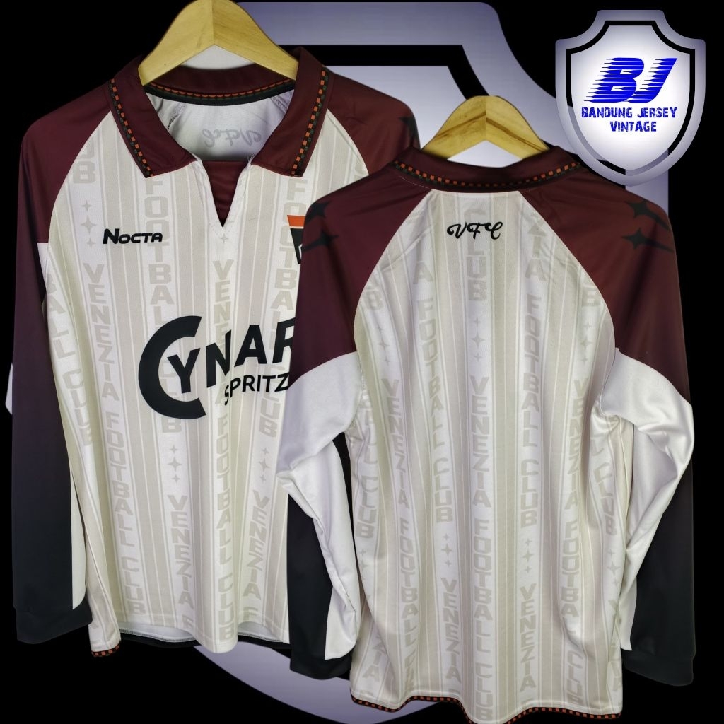 jersey Venezia  cream terbaru 2025 lengan panjang full printing/jersey Venezia/ jersey bola/olahraga